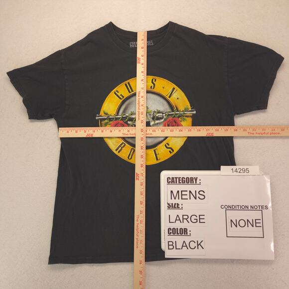 Guns N Roses Short Sleeve Graphic Band T Shirt Adult Mens Size Large L Black - Picture 5 of 9